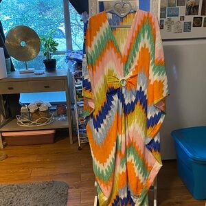 Colorful Chevron Patterned Dress